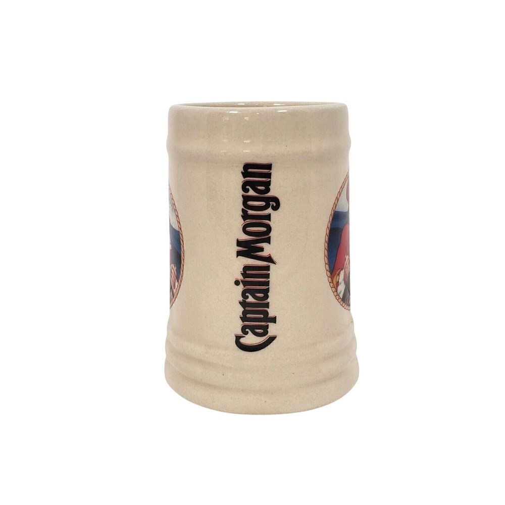 Captain Morgan Beer Stein Mug Cream Vintage Nautical Pirate Barware - Picture 4 of 8